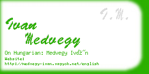 ivan medvegy business card